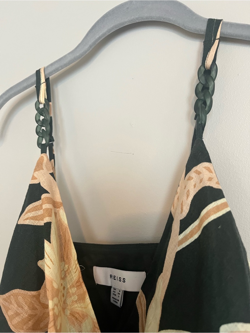 Reiss Alice Floral Linen Dress 2 EUC - Picture 7 of 8